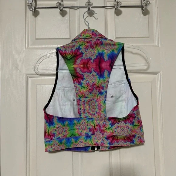 NWOT Dolls Kill | 24HRS | Denim Zip Up Vest Top | S - Picture 8 of 10